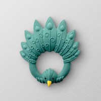Natruba Teether - Peacock - Green